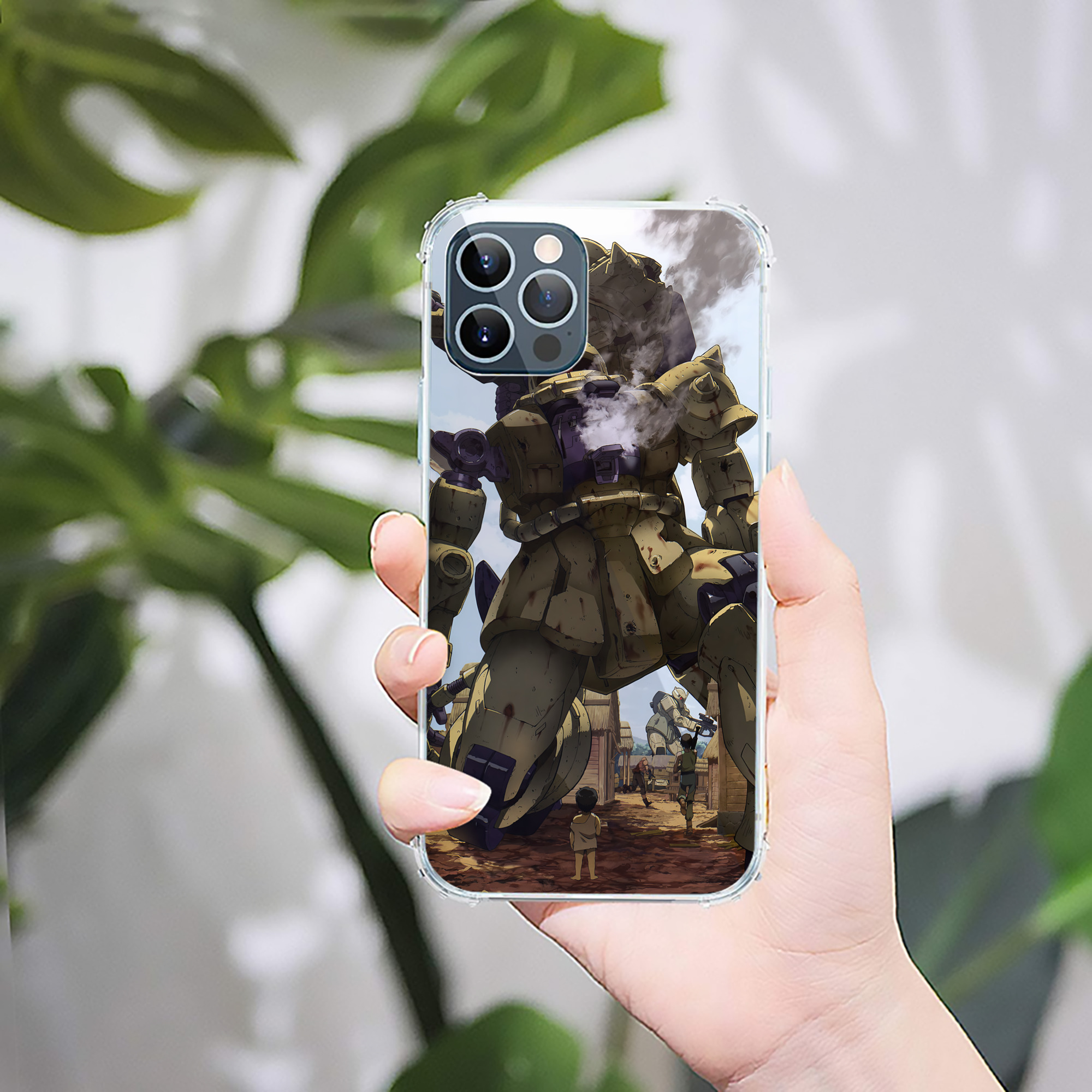 （画像用） 機動戦士ガンダム Mobile Suit Gundam 【iPhone 12シリーズ対応】透明スマホケース（クリアソフトケース）
